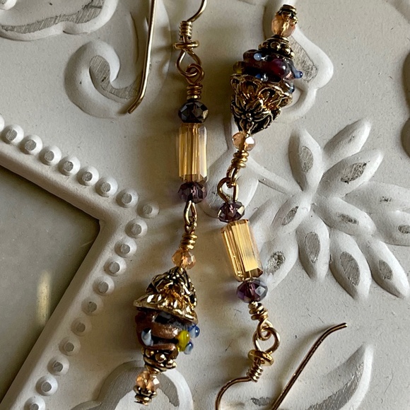 ARTISAN Earrings - “Take the Cake” Victorian Dangles - Picture 8 of 14